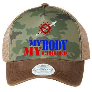 My Body My Choice Anti Vaccine Funny Legacy Tie Dye Trucker Hat