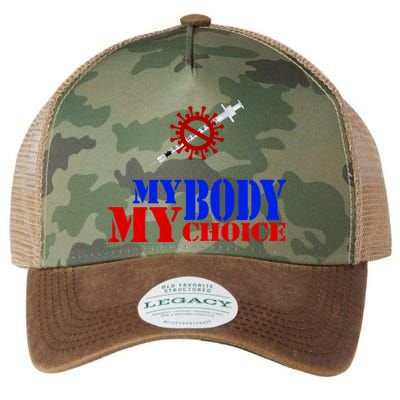 My Body My Choice Anti Vaccine Funny Legacy Tie Dye Trucker Hat