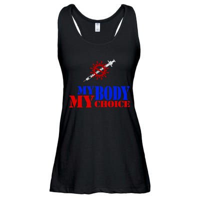 My Body My Choice Anti Vaccine Funny Ladies Essential Flowy Tank