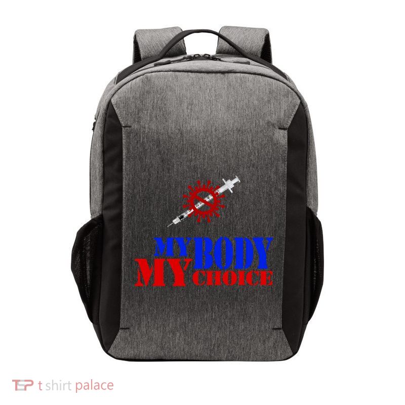 My Body My Choice Anti Vaccine Funny Vector Backpack