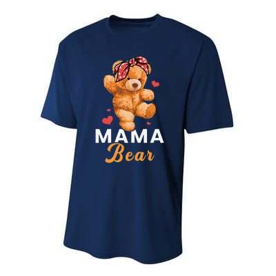 Mama Bear Mothers Day Cute Teddy Mom Momma Mommy Performance Sprint T-Shirt