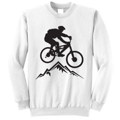 Mountain Biking Mountains Terrain MTB Biker Graphic Sweatshirt