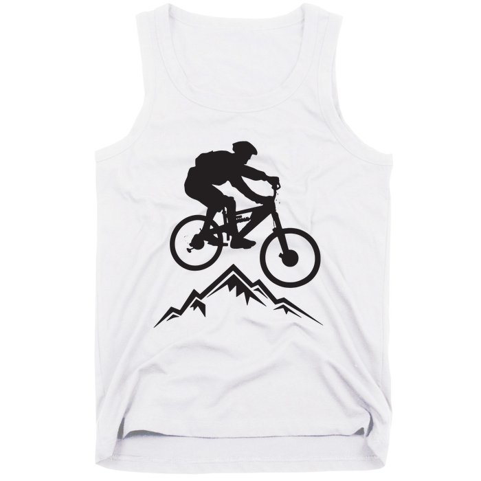 Mountain Biking Mountains Terrain MTB Biker Graphic Tank Top