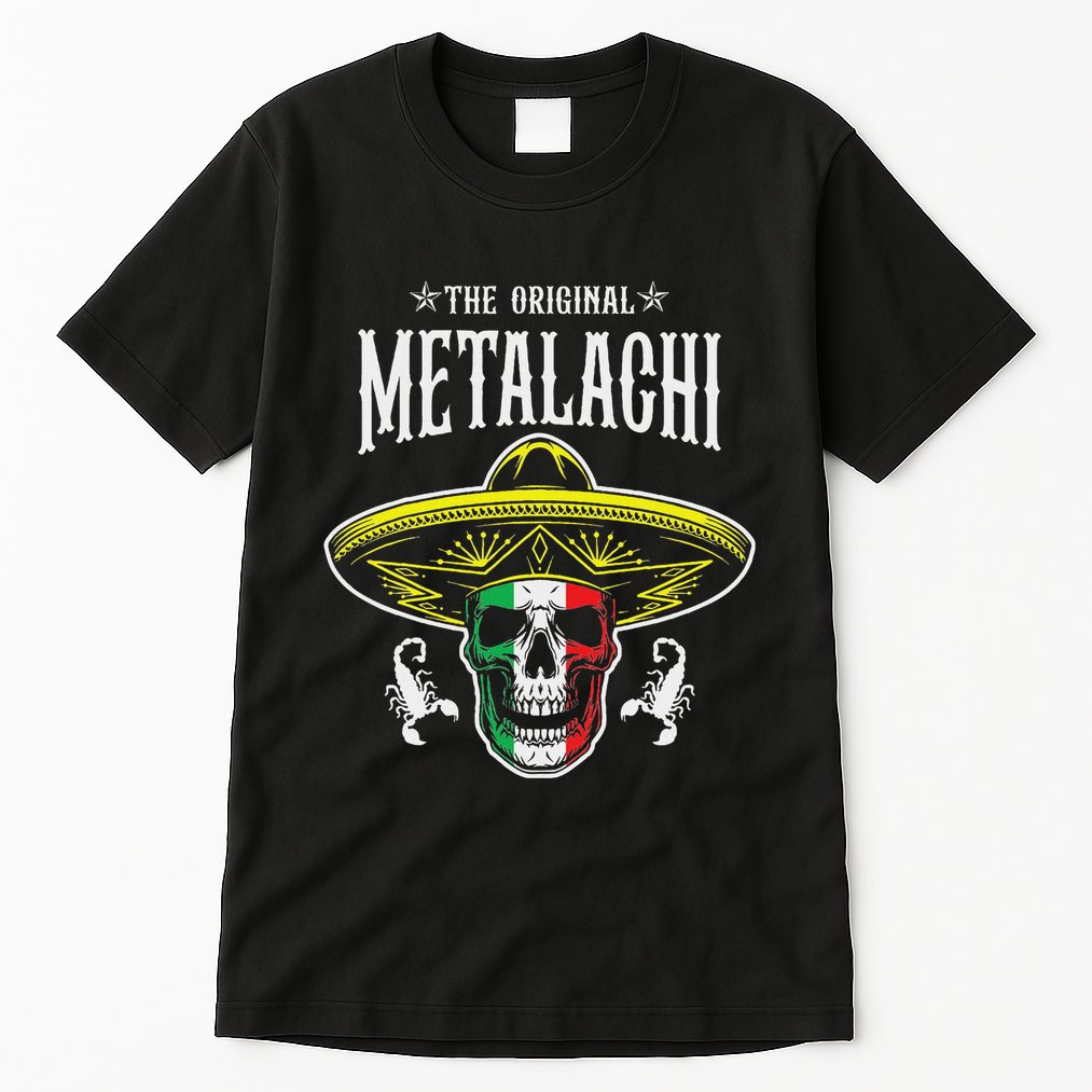 Metalachi Band Metal X Mariachi Skull Xxxl Concert Tall T-Shirt