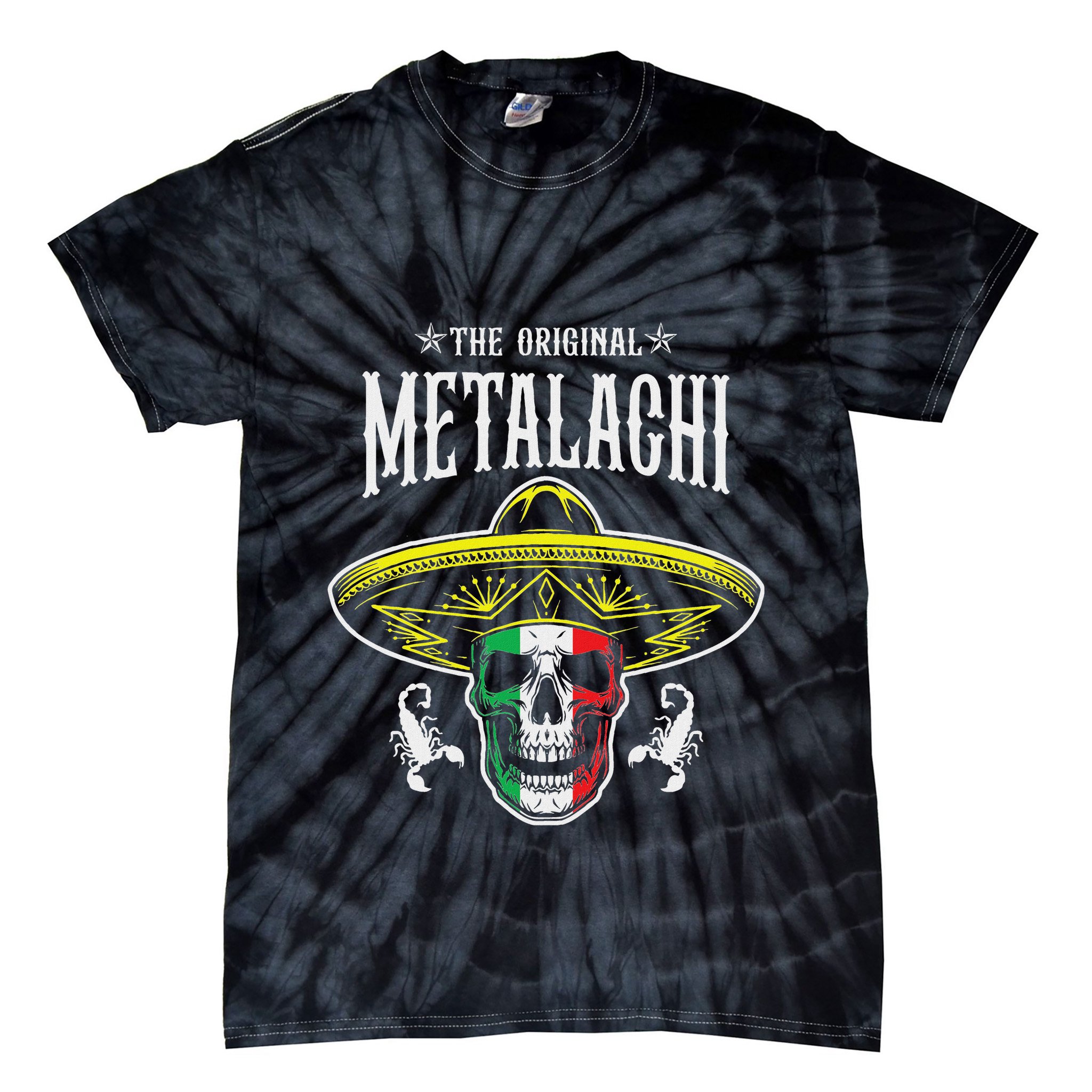 Metalachi Band Metal X Mariachi Skull Xxxl Concert Tie-Dye T-Shirt