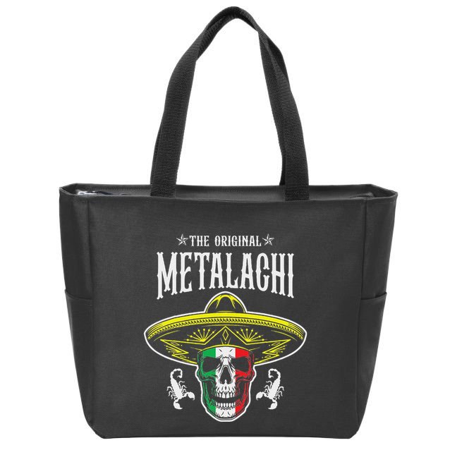 Metalachi Band Metal X Mariachi Skull Xxxl Concert Zip Tote Bag