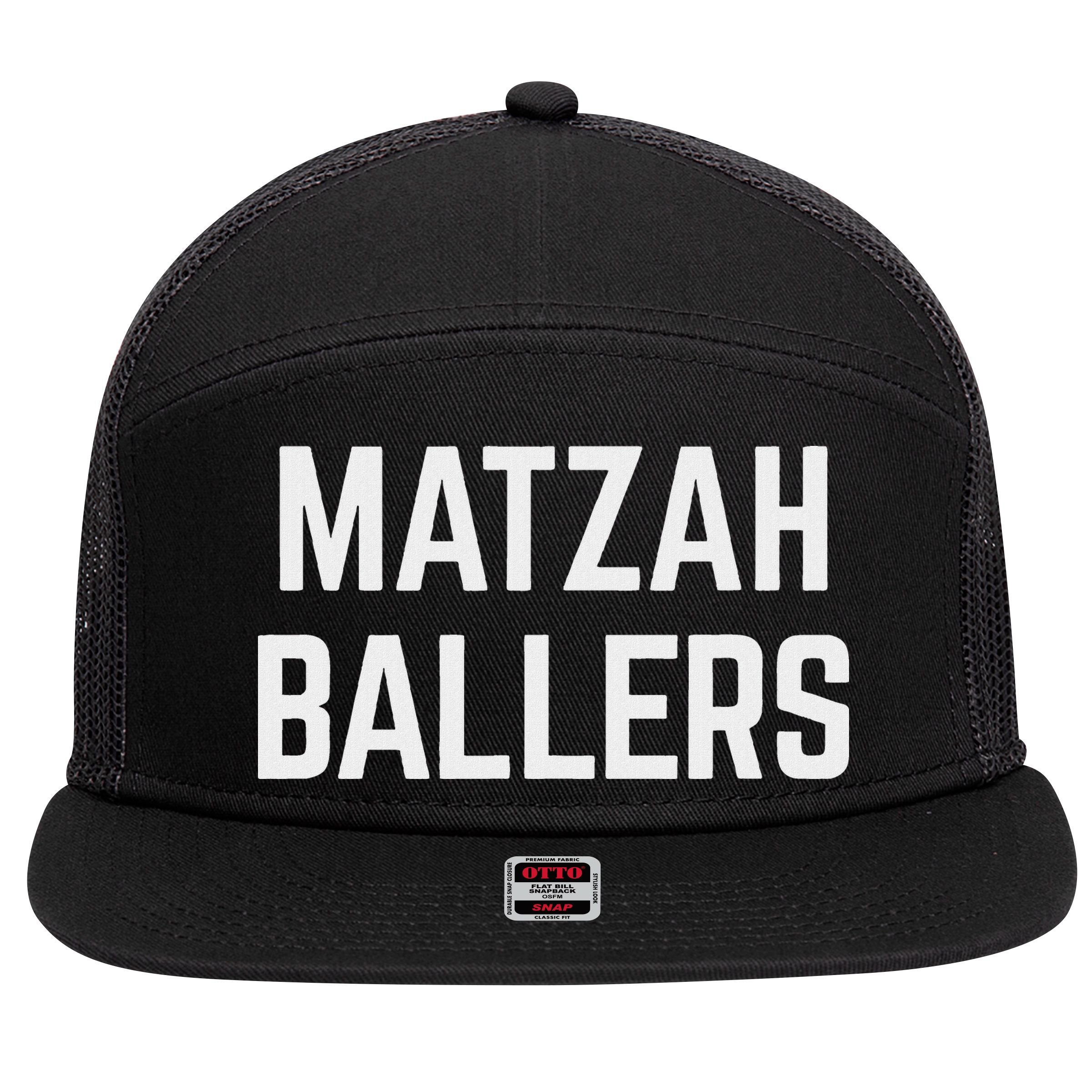 Matzah Ballers 7 Panel Mesh Trucker Snapback Hat