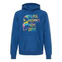 Messy Bun Mama Mommy Mom Bruh Tie Dye Mothers Day Bruh Gift Premium Hoodie