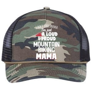 Mountain Biking Mom Design Meaningful Gift Loud And Proud Mama! Meaningful Gift Retro Rope Trucker Hat Cap