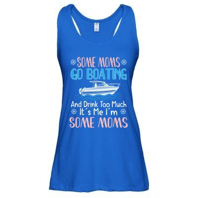 Moms Boating Mom Boat Captain Pontoon Sailor Cruising Cool Gift Ladies Essential Flowy Tank