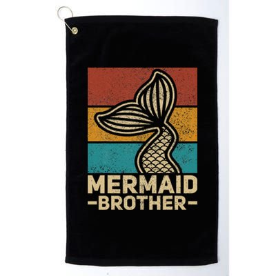 Mermaid Brother Mermaid Birthday Party Outfit Retro Mermaid Platinum Collection Golf Towel