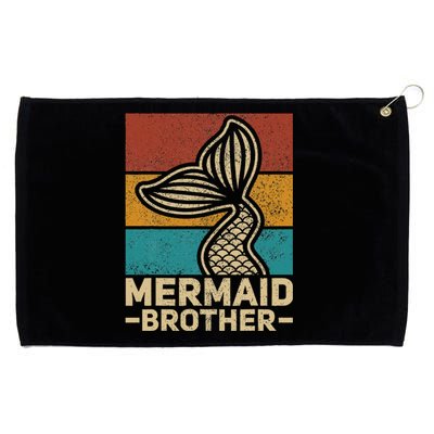 Mermaid Brother Mermaid Birthday Party Outfit Retro Mermaid Grommeted Golf Towel