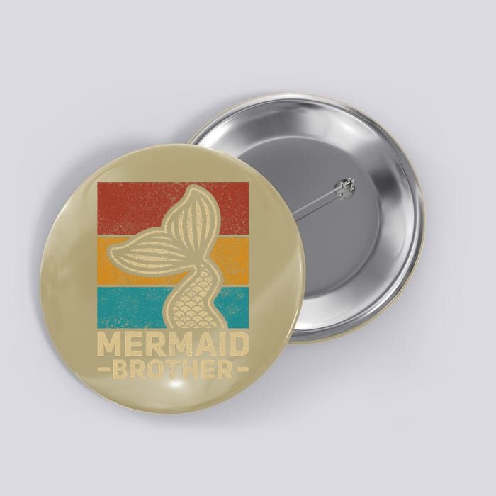 Mermaid Brother Mermaid Birthday Party Outfit Retro Mermaid Button