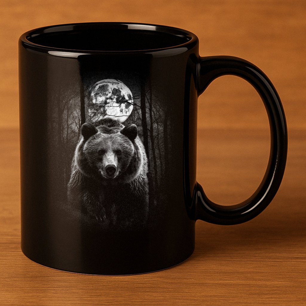 Moonlight Bear 11oz C Handle Ceramic Mug
