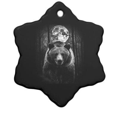 Moonlight Bear Ceramic Star Ornament