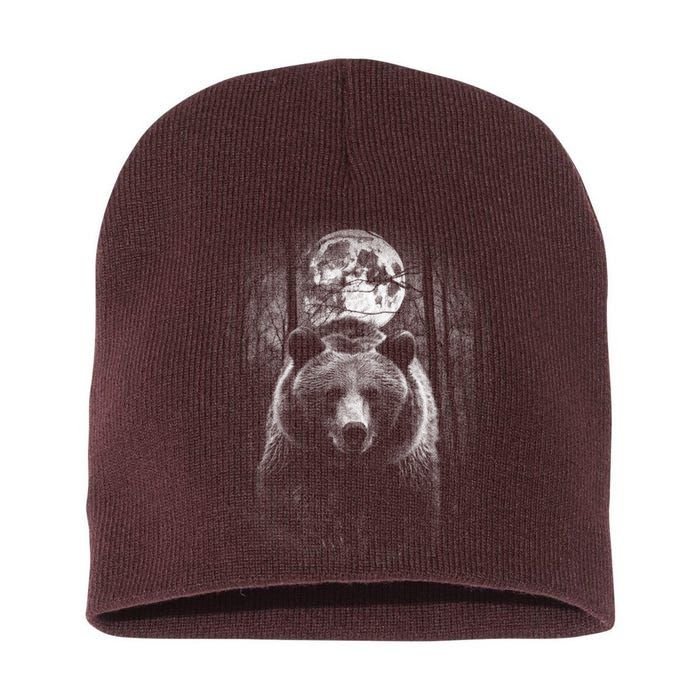 Moonlight Bear Short Acrylic Beanie