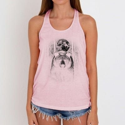 Moonlight Bear Women's Knotted Racerback Tank