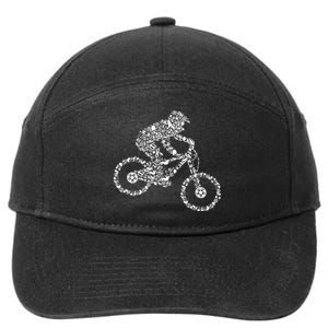 Mountain Bike Mtb Downhill Biking Cycling Biker 7-Panel Snapback Hat