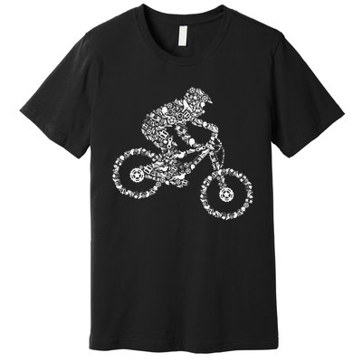 Mountain Bike Mtb Downhill Biking Cycling Biker Premium T-Shirt