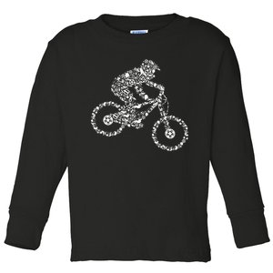 Mountain Bike Mtb Downhill Biking Cycling Biker Toddler Long Sleeve Shirt