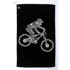 Mountain Bike Mtb Downhill Biking Cycling Biker Platinum Collection Golf Towel