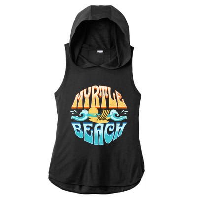 Myrtle Beach Ladies PosiCharge Tri-Blend Wicking Draft Hoodie Tank