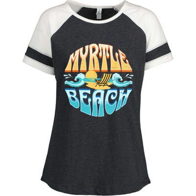 Myrtle Beach Enza Ladies Jersey Colorblock Tee