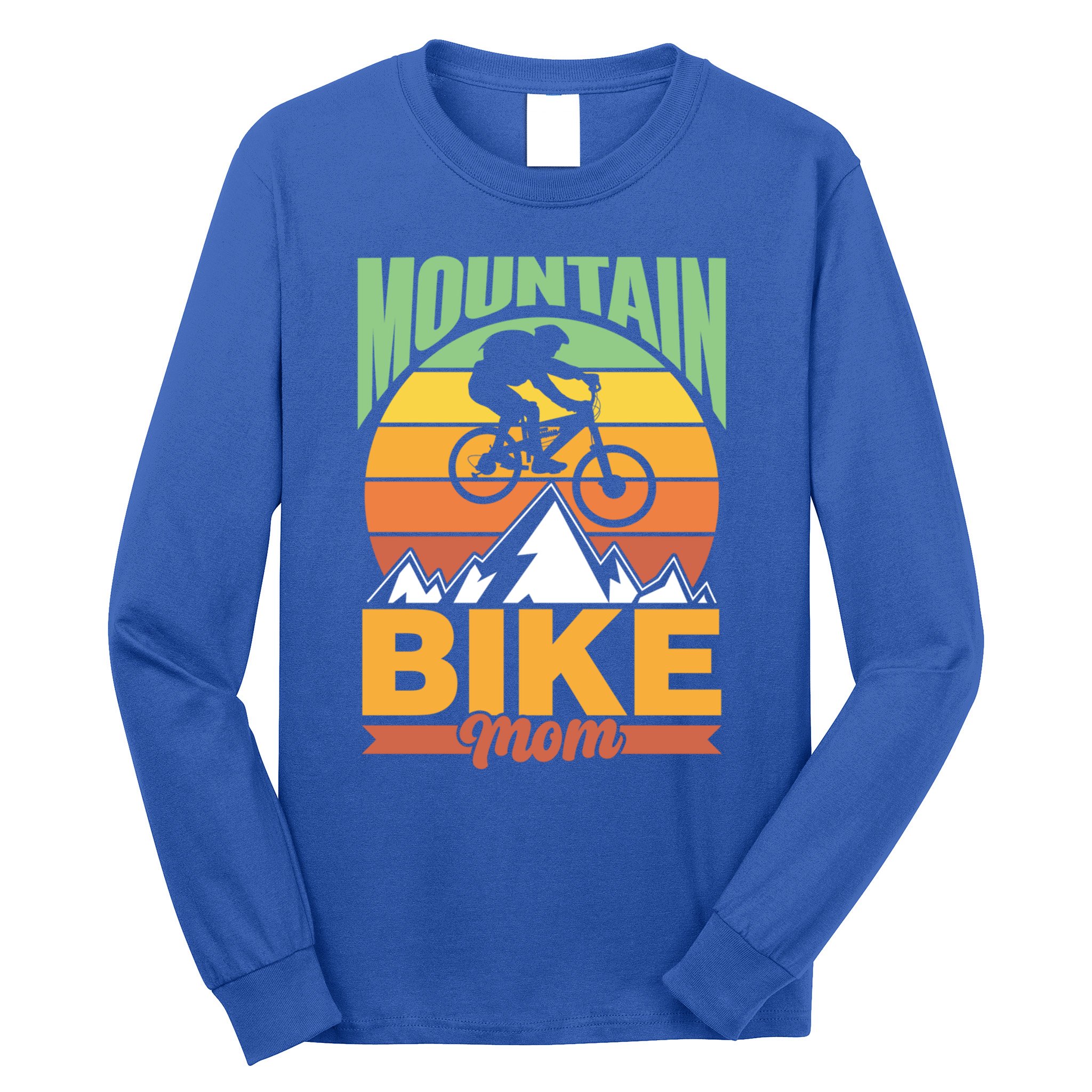 Mountain Bike Mom Mountainbike Biking Mtb Mountain Bike Gift Long Sleeve Shirt