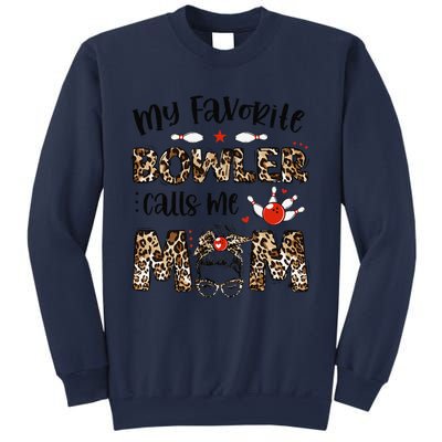 Messy Bun My Favorite Bowler Calls Me Mom Bowling Mother Day Sweatshirt