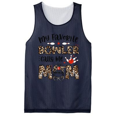 Messy Bun My Favorite Bowler Calls Me Mom Bowling Mother Day Mesh Reversible Basketball Jersey Tank