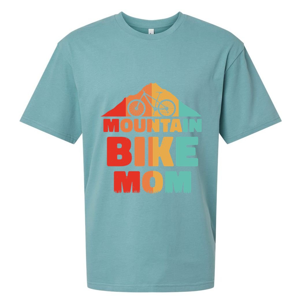 Mountain Bike Mom Mountainbike Mtb Cycling Biking Mother Cool Gift Sueded Cloud Jersey T-Shirt