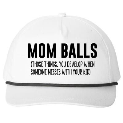 Mom Balls Snapback Five-Panel Rope Hat