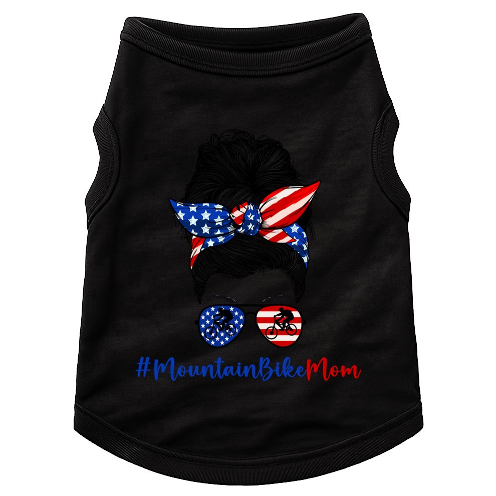 Mountain Bike Mom Mtb Biker Mountain Biking Mom 4th Of July Great Gift Doggie Tank