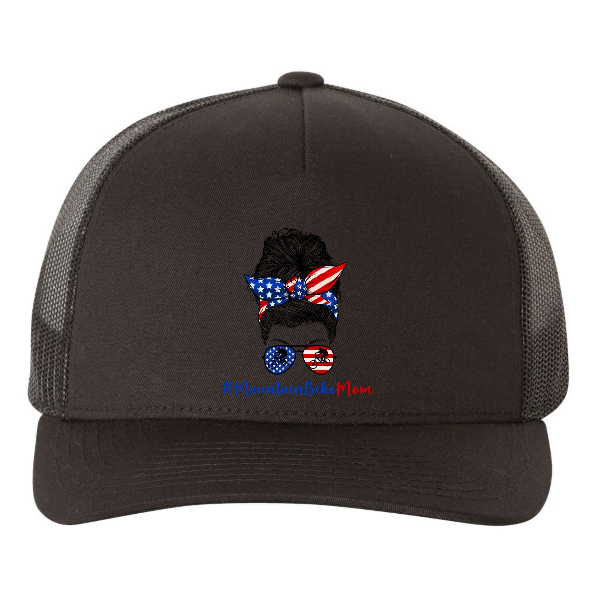 Mountain Bike Mom Mtb Biker Mountain Biking Mom 4th Of July Great Gift Yupoong Adult 5-Panel Trucker Hat