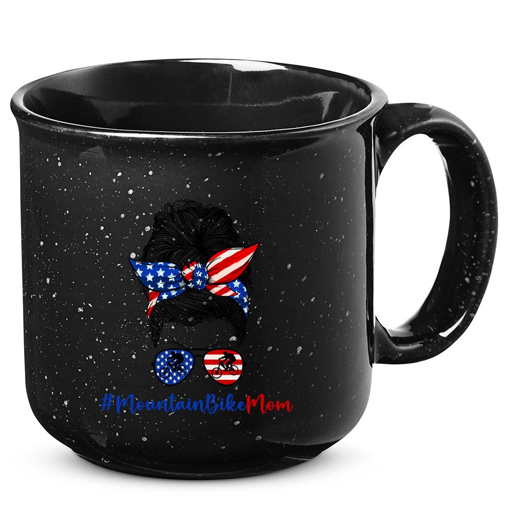 Mountain Bike Mom Mtb Biker Mountain Biking Mom 4th Of July Great Gift 15oz Campfire Ceramic Mug