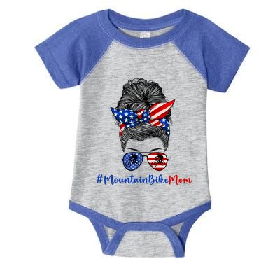Mountain Bike Mom Mtb Biker Mountain Biking Mom 4th Of July Great Gift Infant Baby Jersey Bodysuit