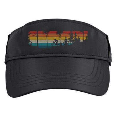 Mountain Bike Mtb Downhill Biking Vintage Retro Biker Gift Cute Gift Adult Drive Performance Visor