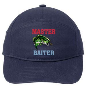 Master Baiter Master Baiter Meme Fishing Lover 7-Panel Snapback Hat