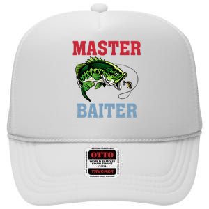 Master Baiter Master Baiter Meme Fishing Lover High Crown Mesh Back Trucker Hat