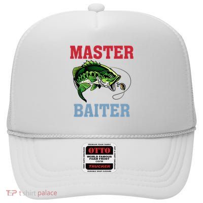 Master Baiter Master Baiter Meme Fishing Lover High Crown Mesh Back Trucker Hat