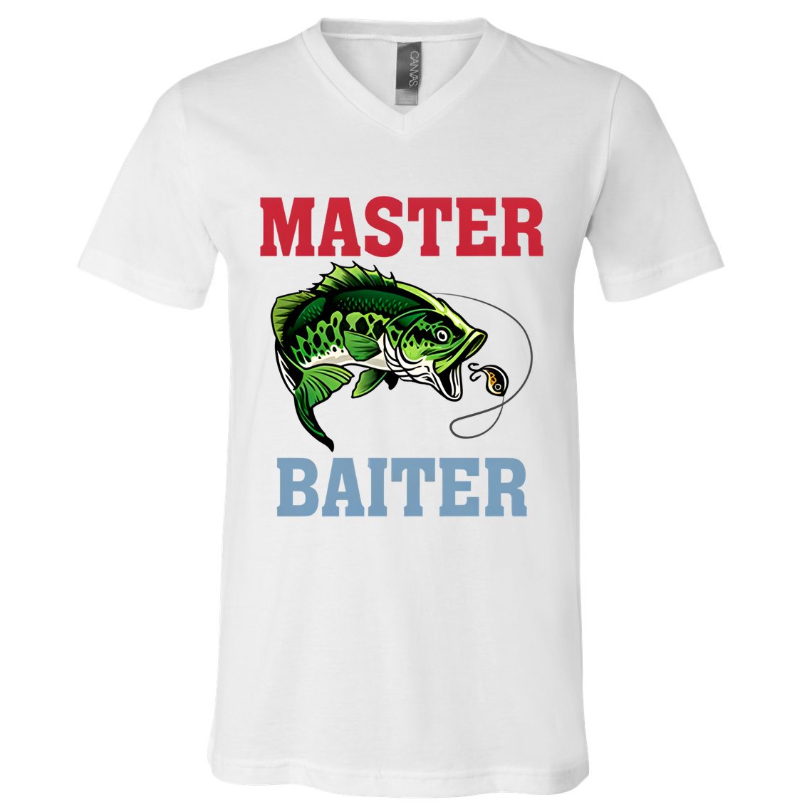 Master Baiter Master Baiter Meme Fishing Lover V-Neck T-Shirt