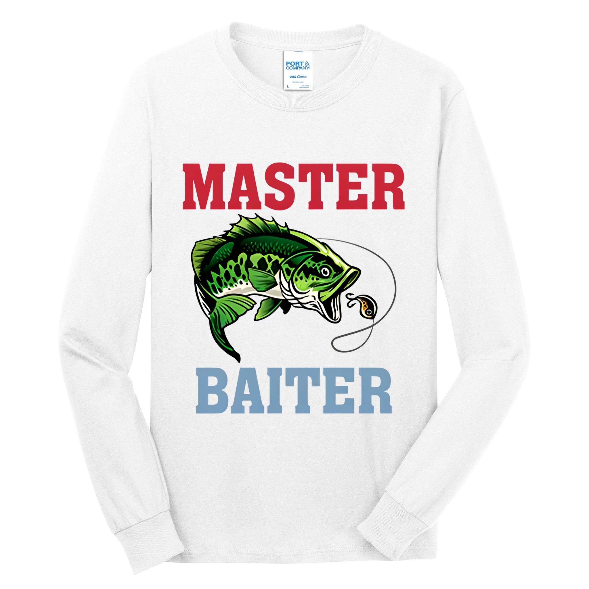 Master Baiter Master Baiter Meme Fishing Lover Tall Long Sleeve T-Shirt