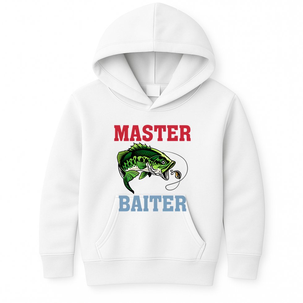 Master Baiter Master Baiter Meme Fishing Lover Kids Hoodie