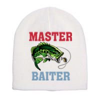 Master Baiter Master Baiter Meme Fishing Lover Short Acrylic Beanie