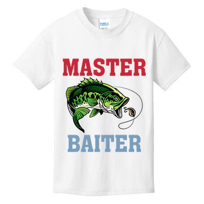 Master Baiter Master Baiter Meme Fishing Lover Kids T-Shirt