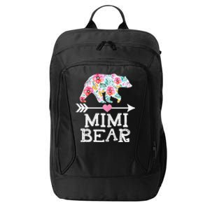 Mimi Bear Mom Grandma Floral Happy Mother's Day tee City Backpack