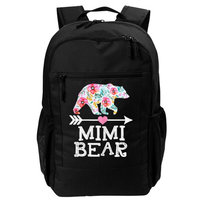 Mimi Bear Mom Grandma Floral Happy Mother's Day tee Daily Commute Backpack