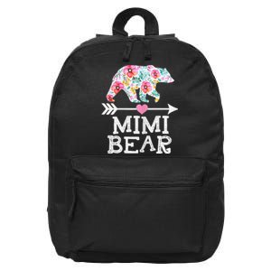 Mimi Bear Mom Grandma Floral Happy Mother's Day tee 16 in Basic Backpack