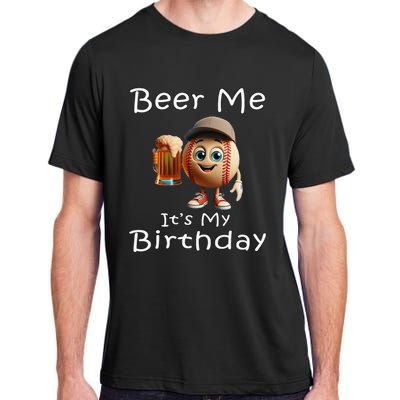 Miltown Beer Me ItS My Birthday Baseball Adult ChromaSoft Performance T-Shirt