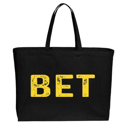 MICHIGAN BET  Cotton Canvas Jumbo Tote